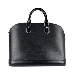 Louis Vuitton Epi Alma Handbag Leather Noir Black